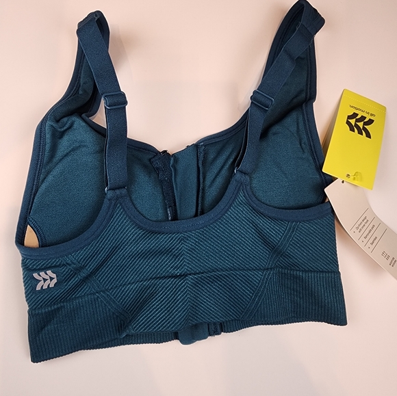 New Workout Sports Bra All in Motion Dusty Blue Gym Top Medium Support Size XS - Picture 2 of 8